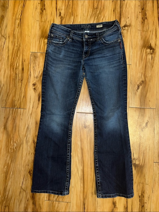 Silver Jeans Denim - Silver Jeans Indigo Flared Wide-Leg Jeans